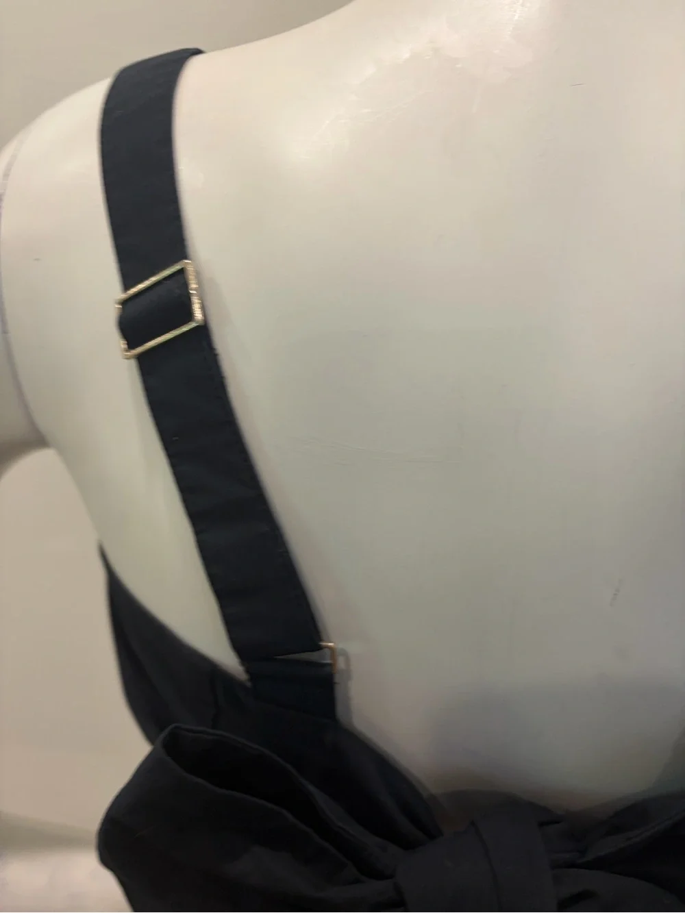ABERCROMBIE & FITCH Black Cotton Tie Back Bow Cropped Tank Top_6